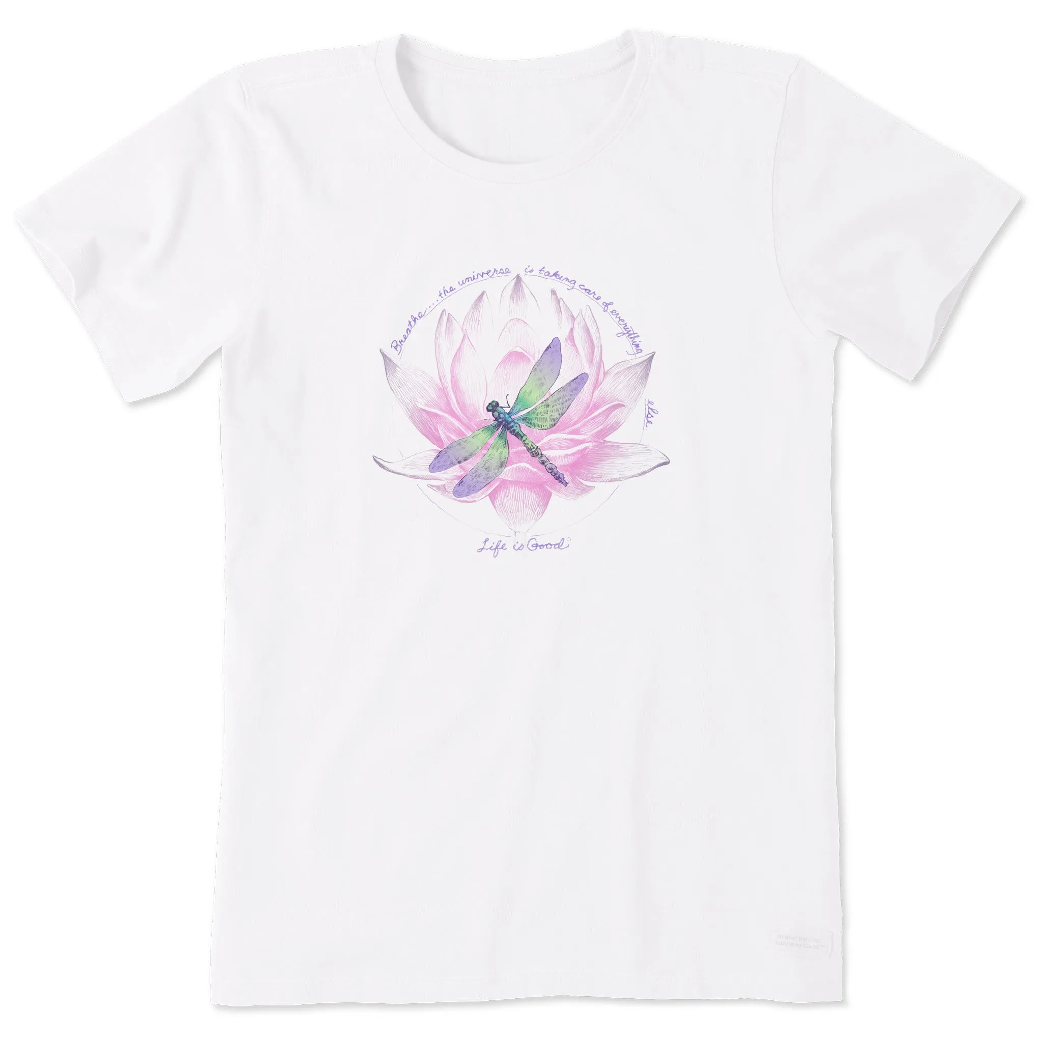 Women's Dragonfly Lotus Breathe Short Sleeve Tee Life is Good