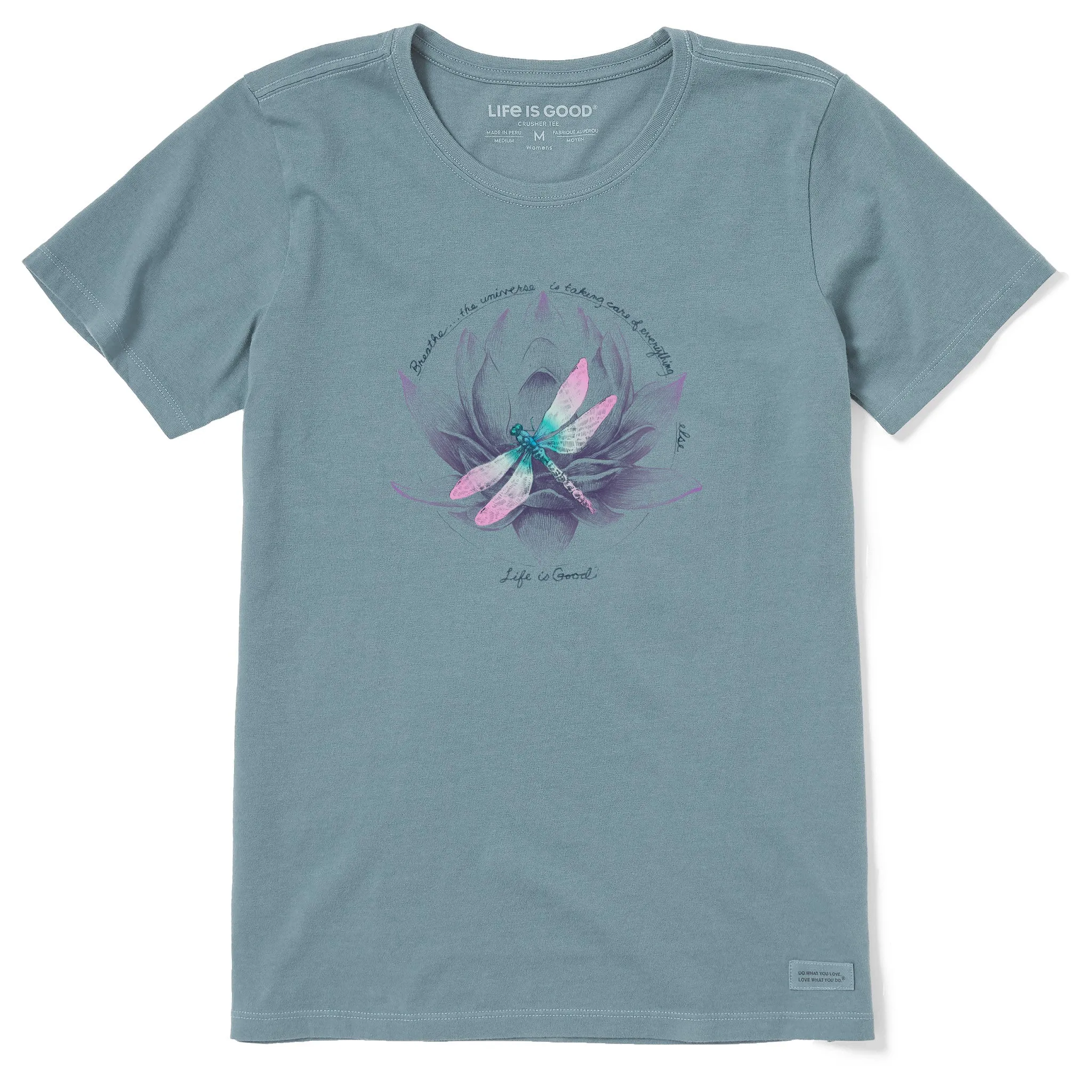 Women's Dragonfly Lotus Breathe Short Sleeve Tee Life is Good