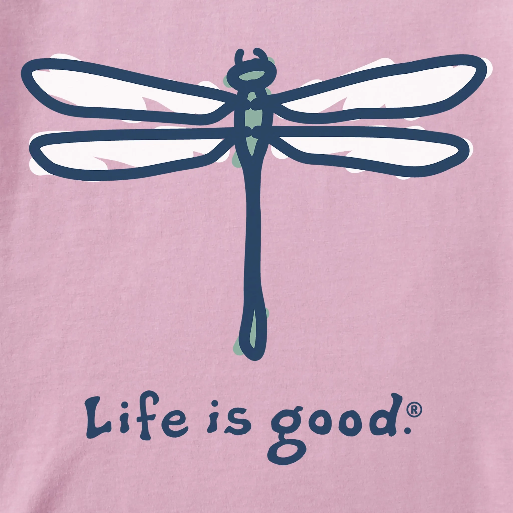 Women's Dragonfly Short Sleeve Crusher Vee Life is Good