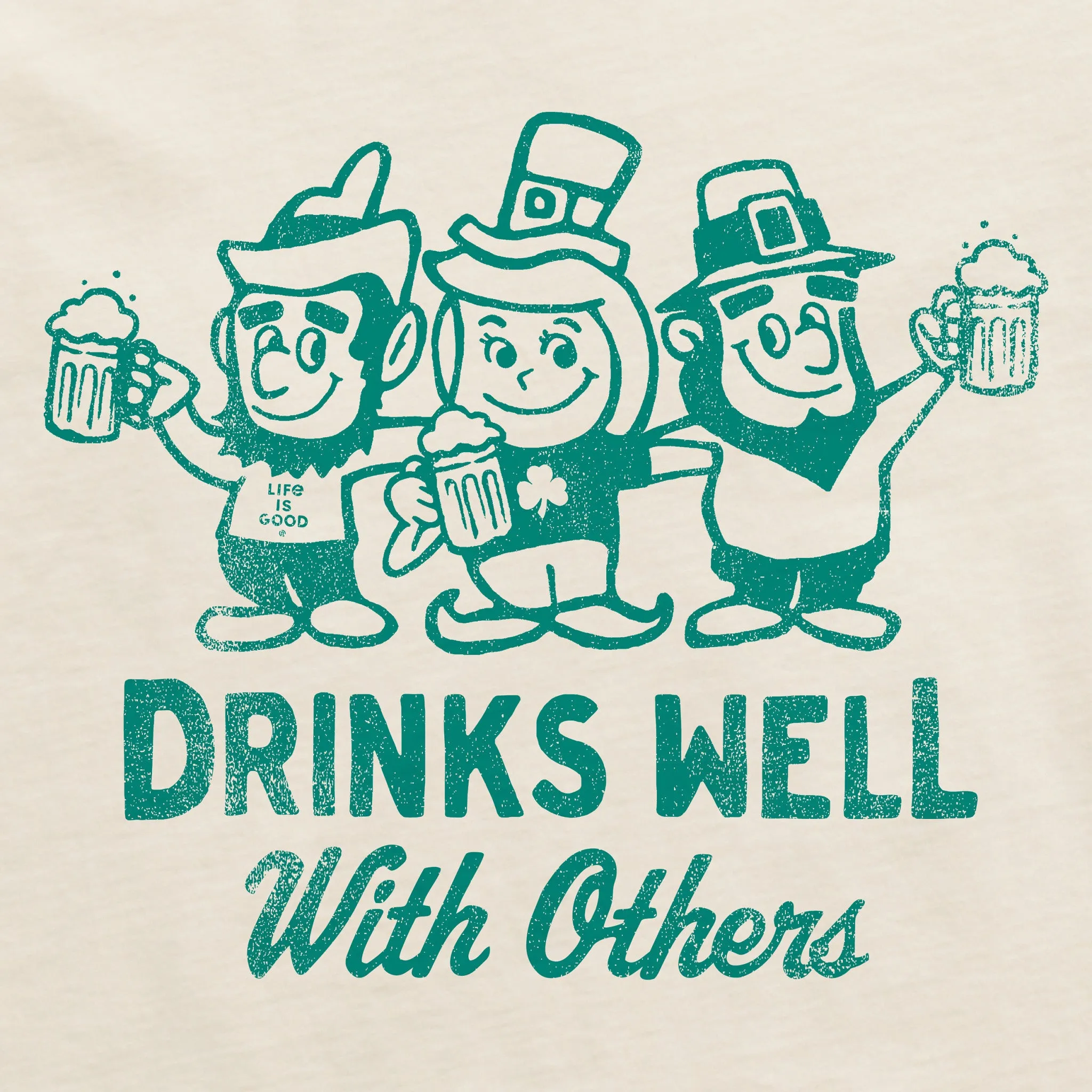 Women's Drinks Well Leprechauns Short Sleeve Crusher Boxy Tee Life is Good