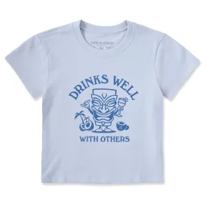 Women's Drinks Well Tiki Crusher-LITE Shrunken Tee Life is Good