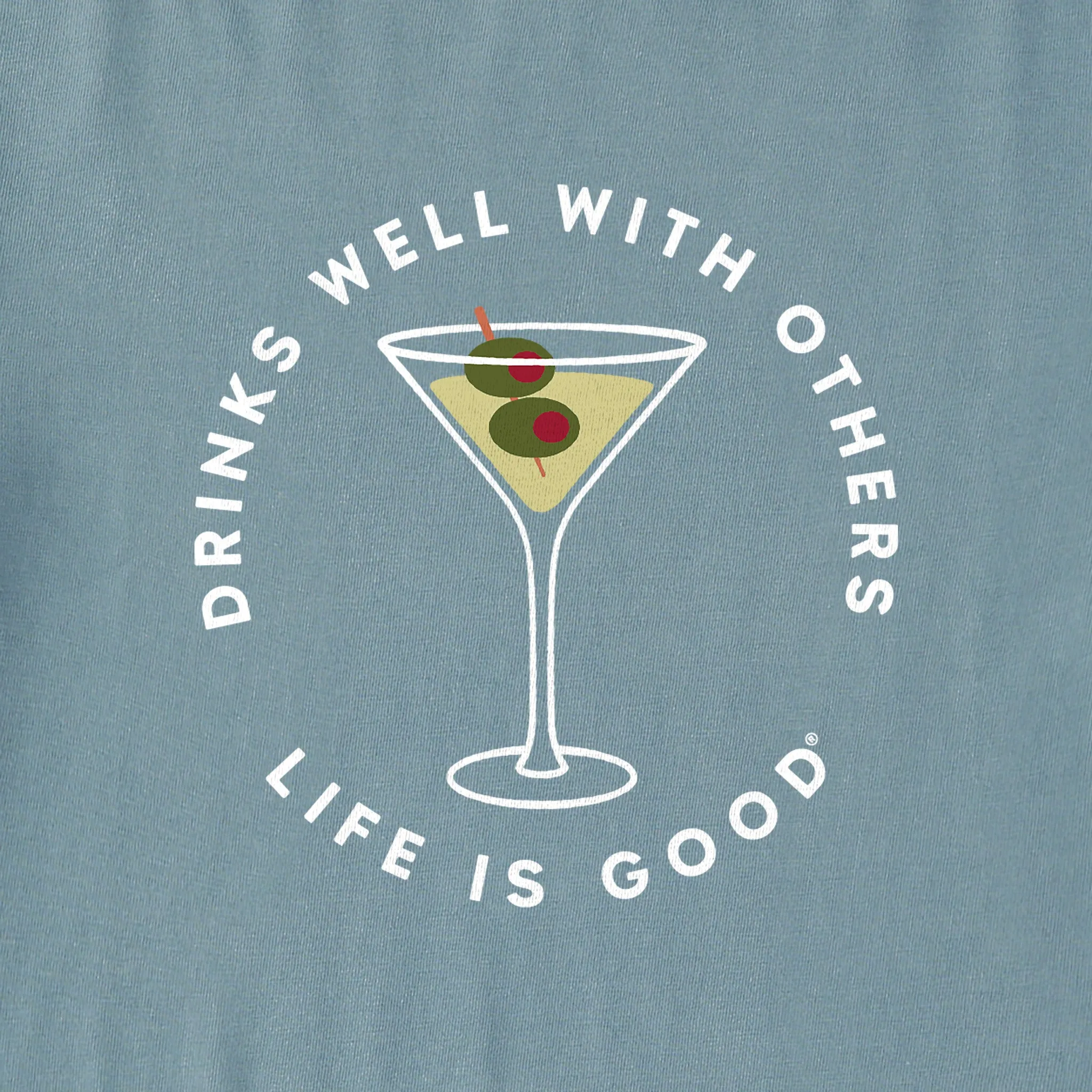 Women's Drinks Well with Others Martini Crusher Tank Life is Good