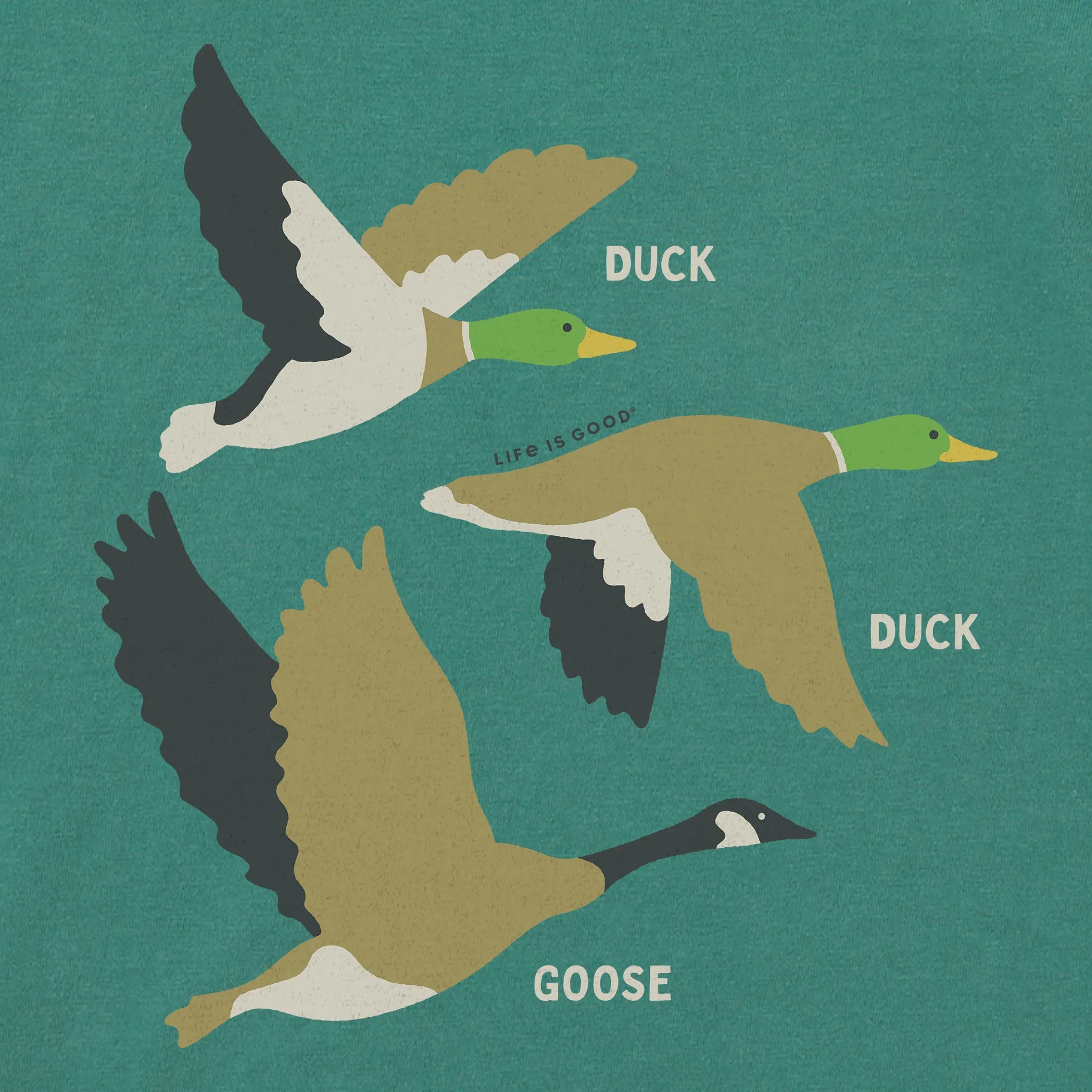 Women's Duck Duck Goose Short Sleeve Crusher Boxy Tee Life is Good