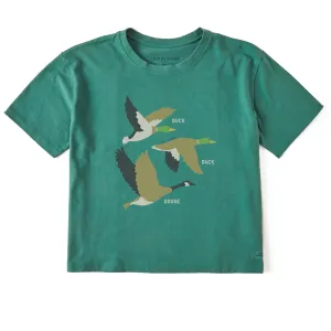 Women's Duck Duck Goose Short Sleeve Crusher Boxy Tee Life is Good