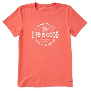 Women's DWYL Daisy Short Sleeve Crusher Tee Life is Good