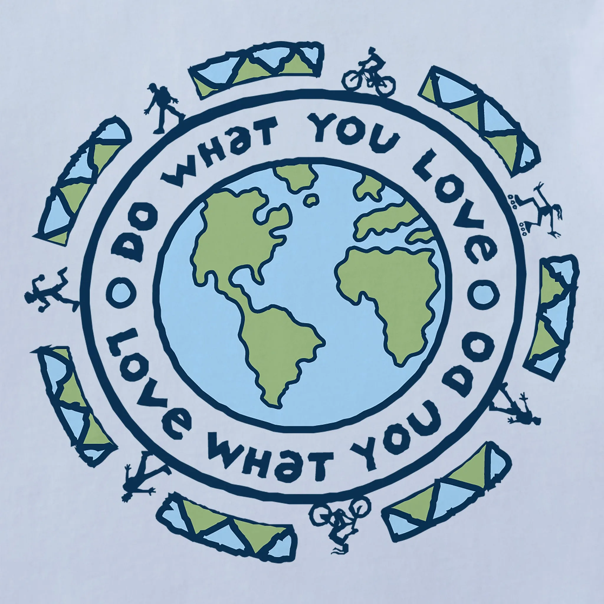 Women's DWYL Earth Crusher-LITE Shrunken Tee Life is Good