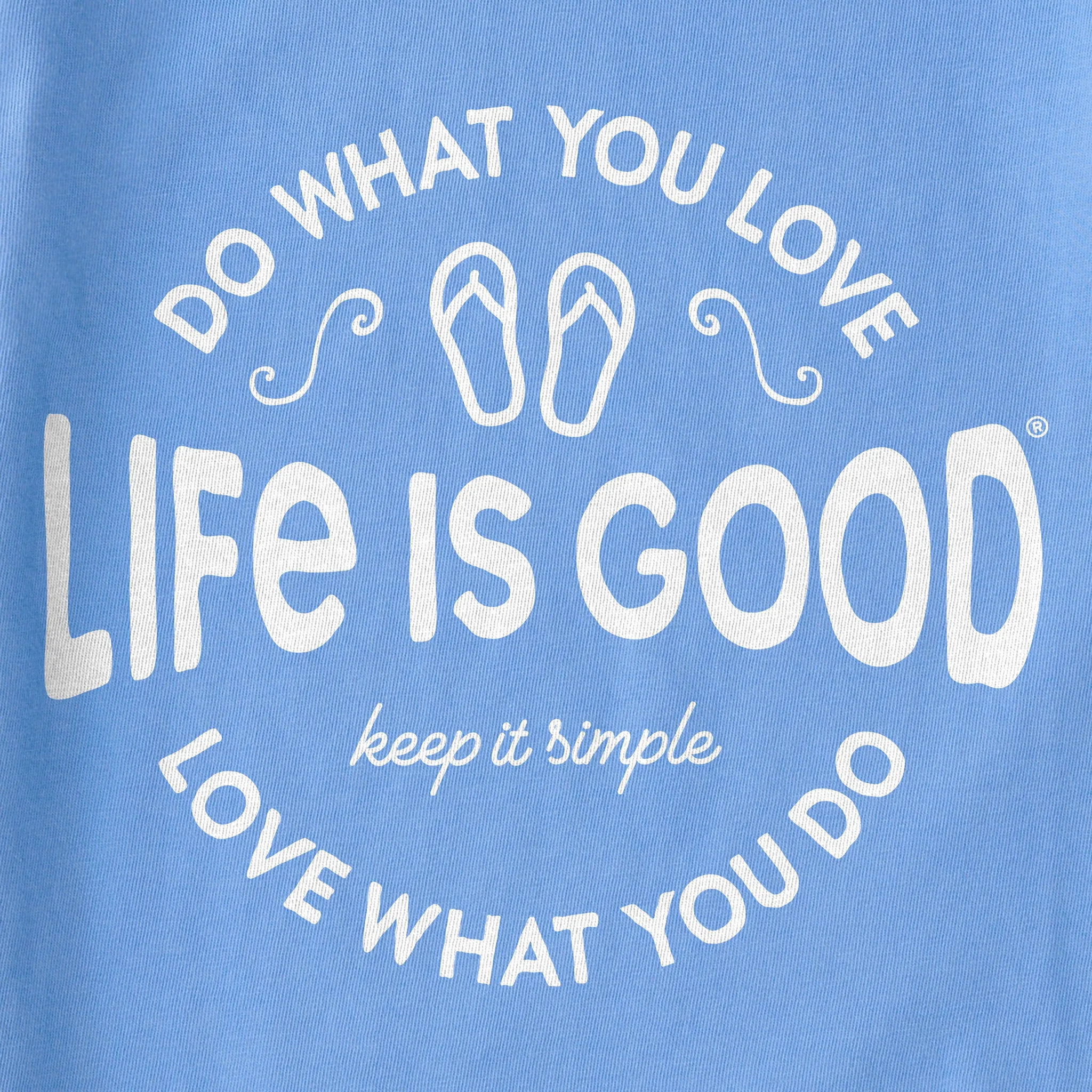 Women's DWYL Flip Flops Short Sleeve Tee Life is Good
