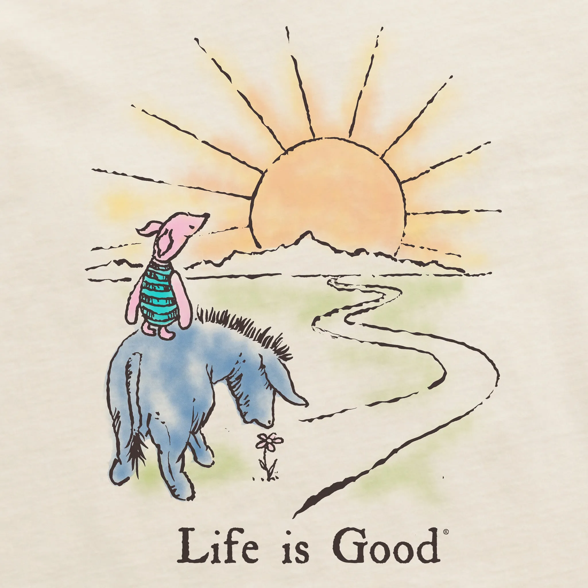 Women's E & P Sunset Ride Short Sleeve Crusher Tee Life is Good