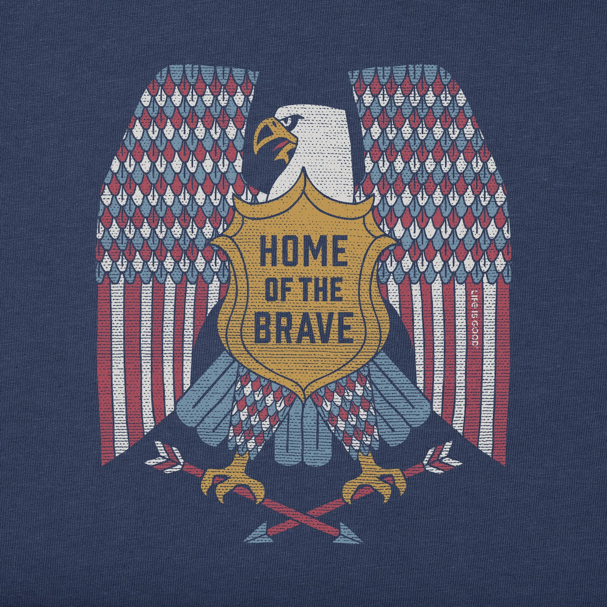 Women's Eagle Home of the Brave Short Sleeve Crusher Tee Life is Good