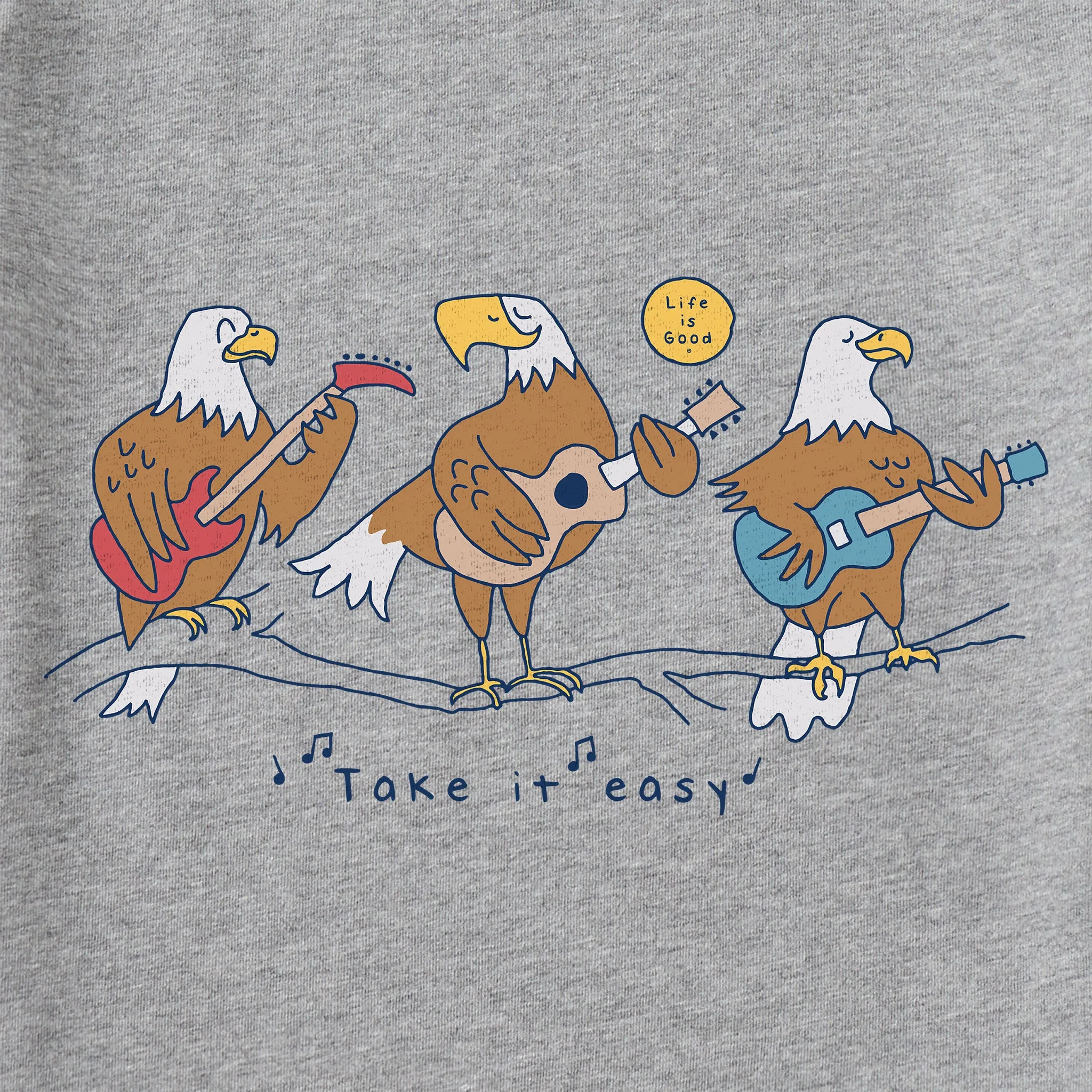 Women's Eagles Take it Easy Short Sleeve Vee Life is Good