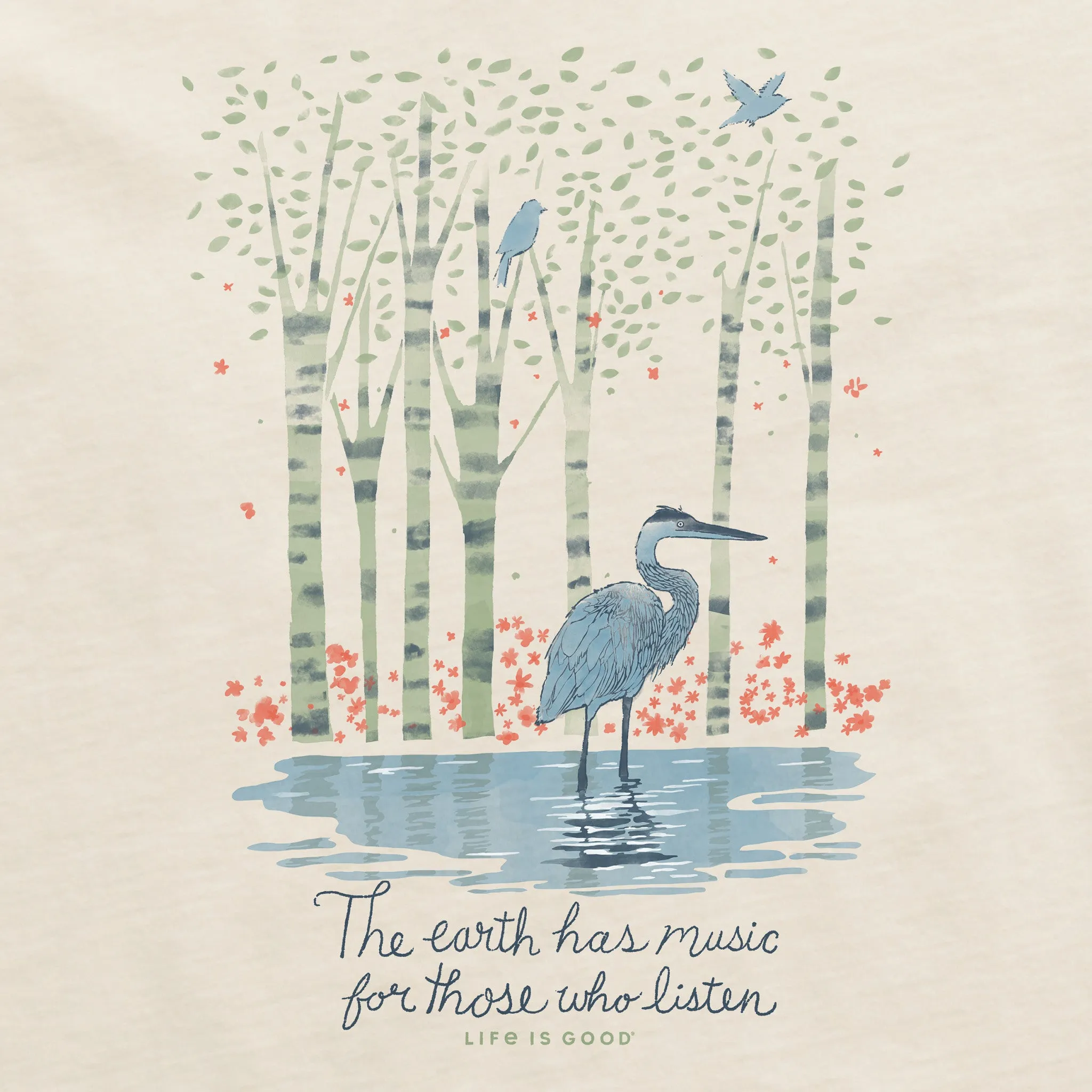 Women's Earth Has Music Heron Crusher Tank Life is Good