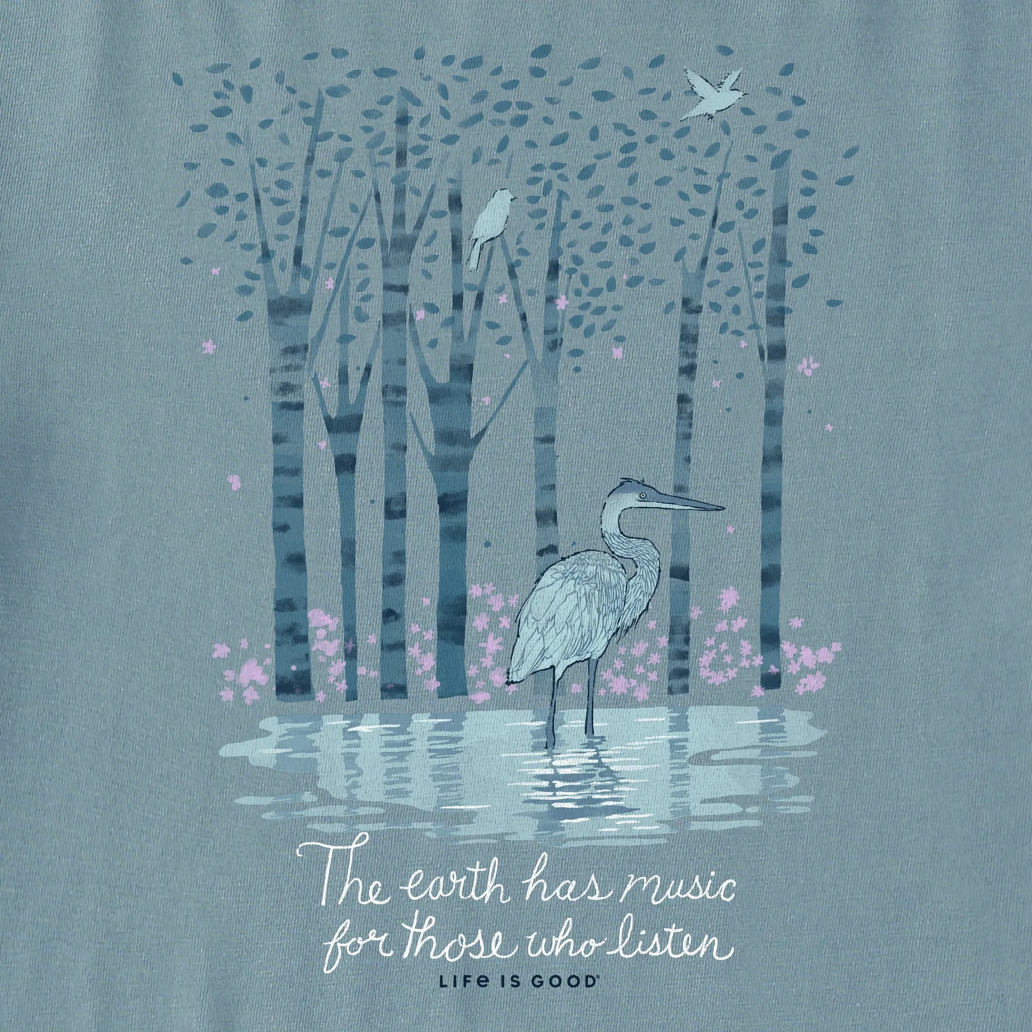 Women's Earth Has Music Heron Crusher Tank Life is Good