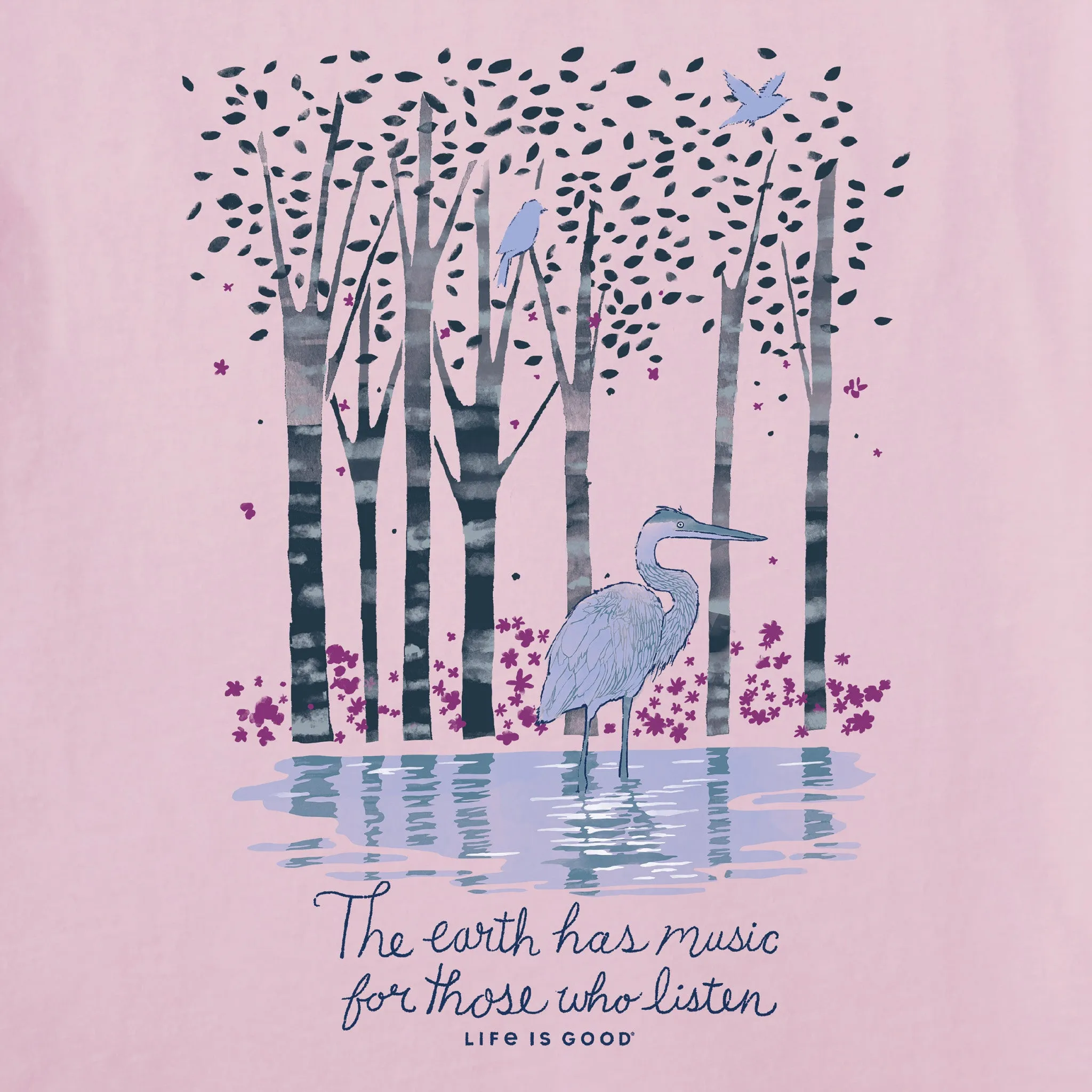 Women's Earth Has Music Heron Crusher Tank Life is Good