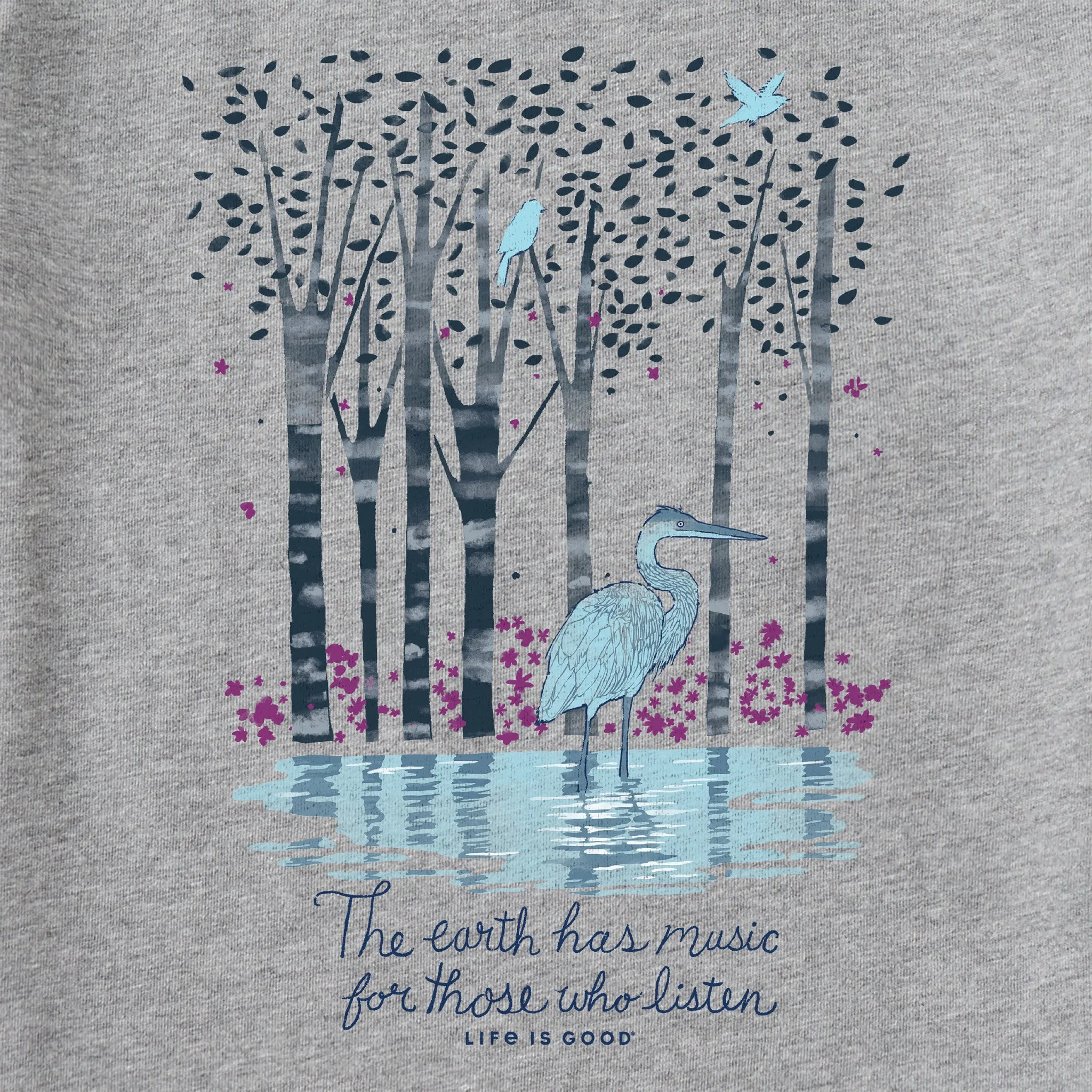 Women's Earth Has Music Heron Crusher Tank Life is Good