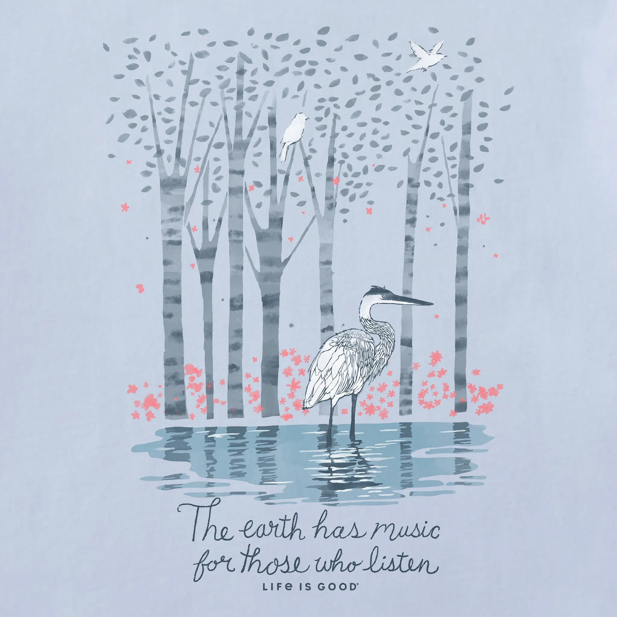 Women's Earth Has Music Heron Long Sleeve Tee Life is Good