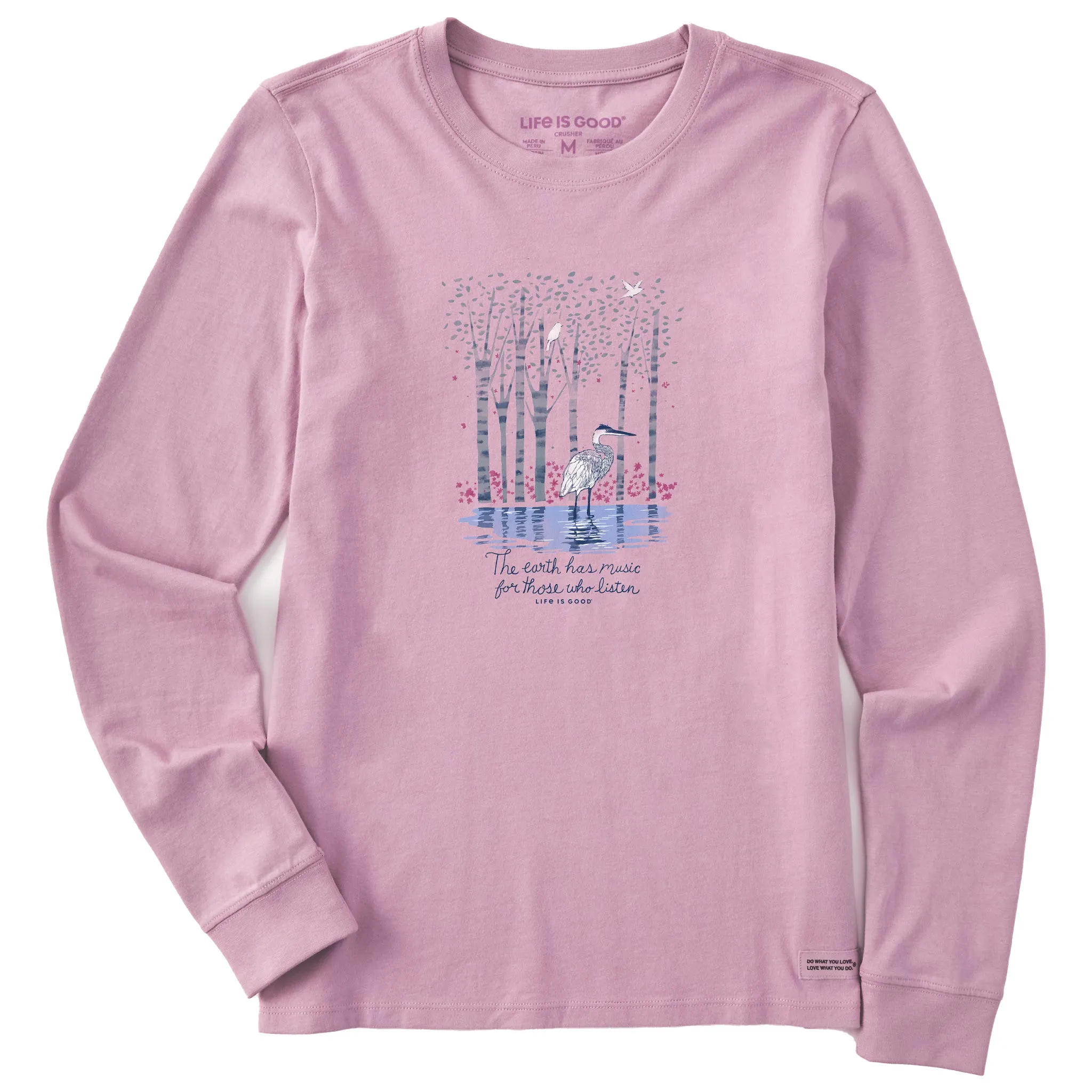 Women's Earth Has Music Heron Long Sleeve Tee Life is Good