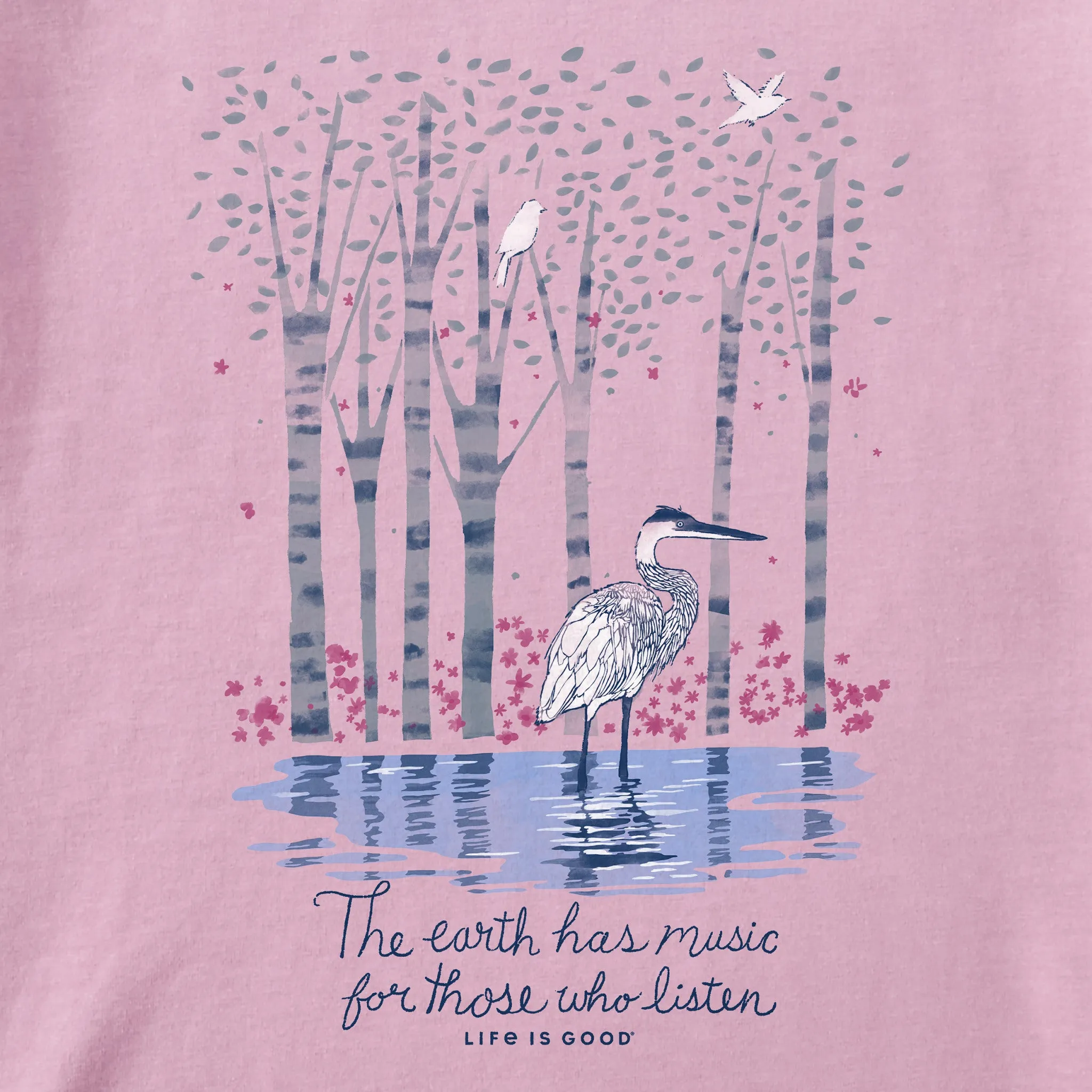 Women's Earth Has Music Heron Long Sleeve Tee Life is Good