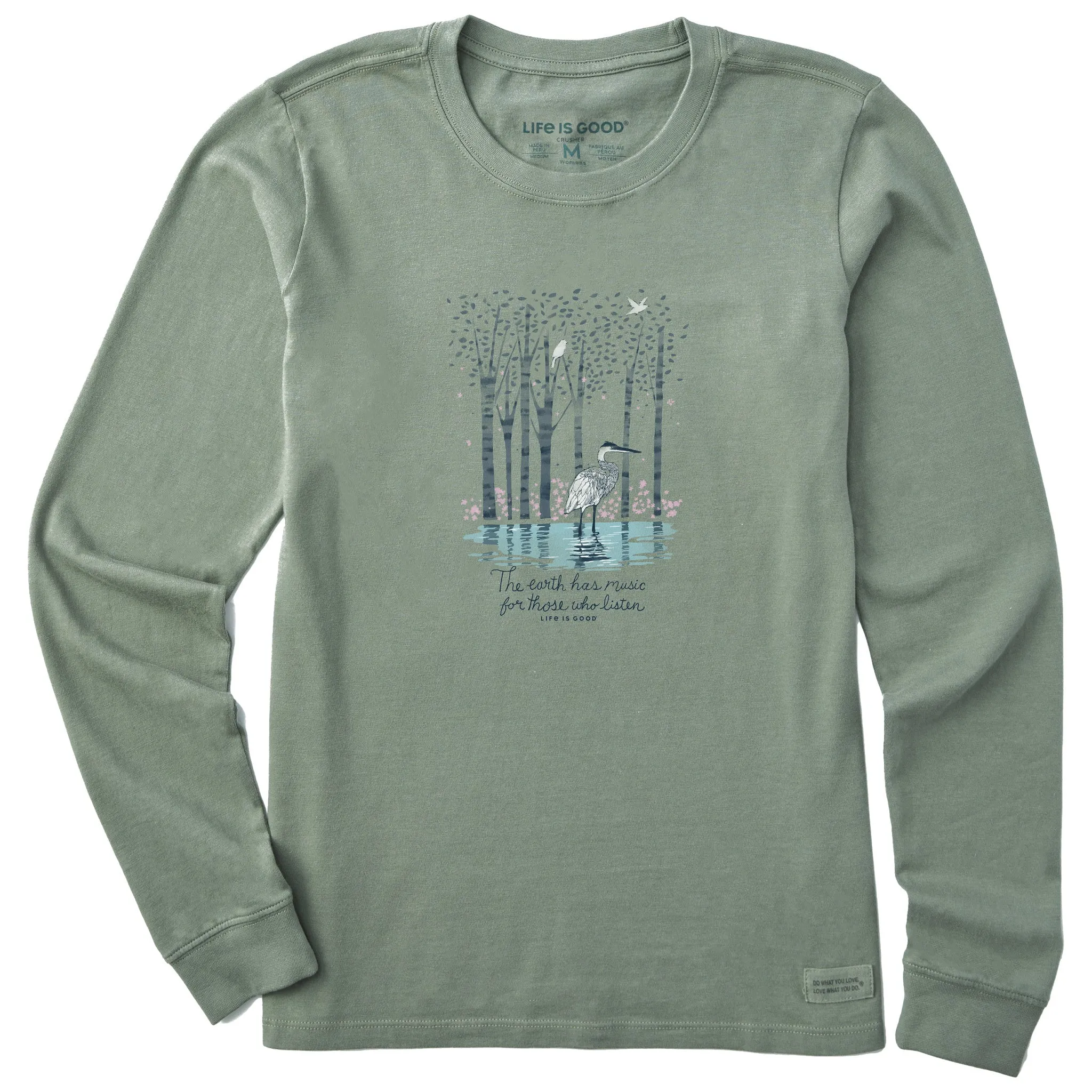 Women's Earth Has Music Heron Long Sleeve Tee Life is Good