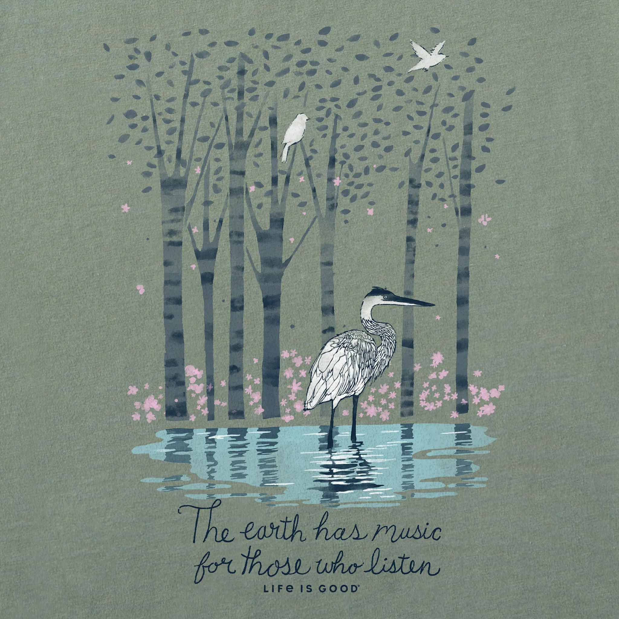 Women's Earth Has Music Heron Long Sleeve Tee Life is Good