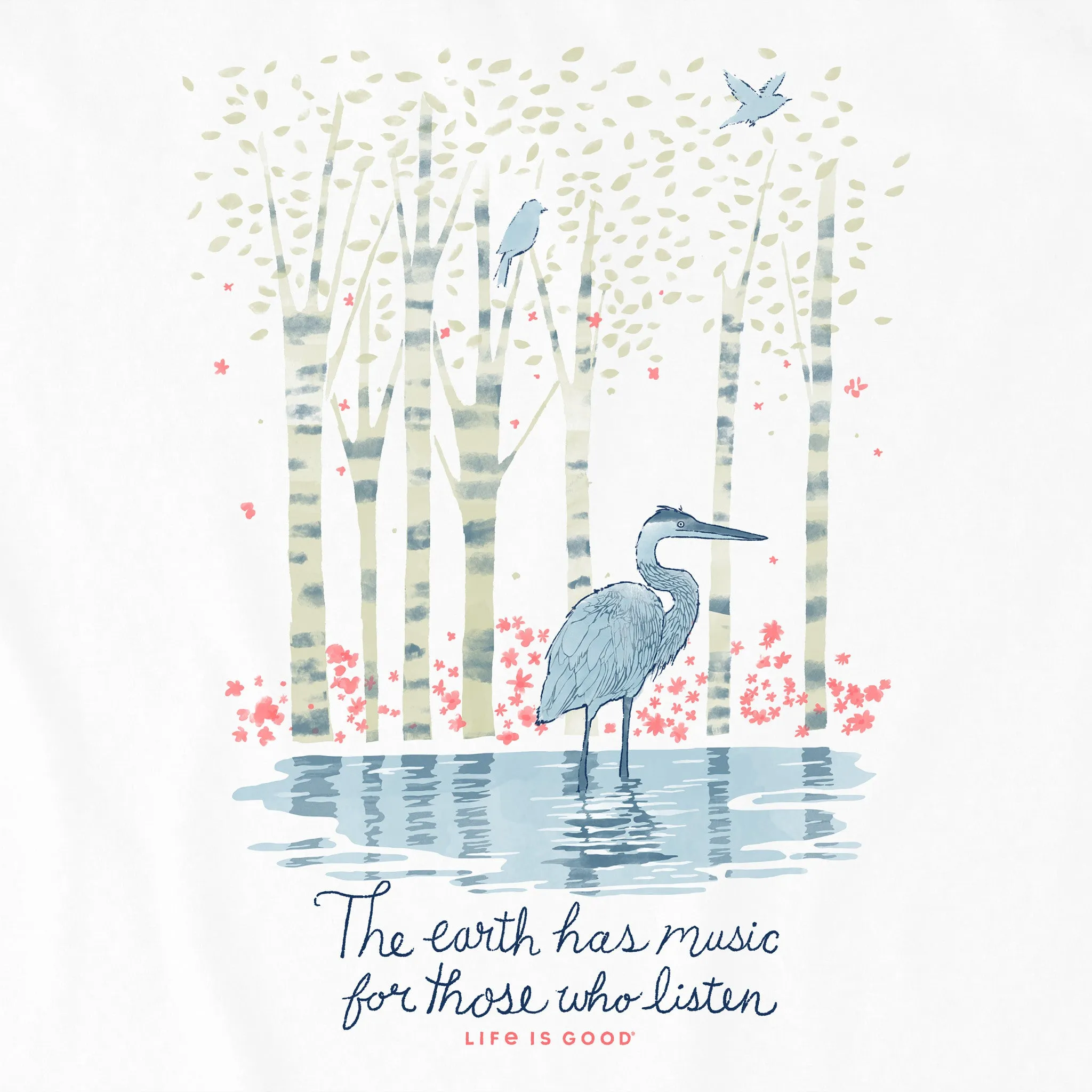 Women's Earth Has Music Heron Long Sleeve Tee Life is Good