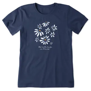 Women's Earth Laughs Daisies Short Sleeve Tee Life is Good