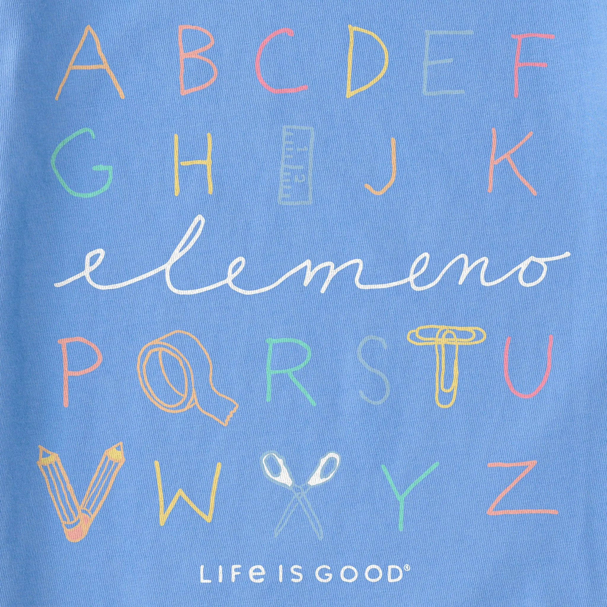 Women's Elemeno P Simply True Fleece Crew Life is Good