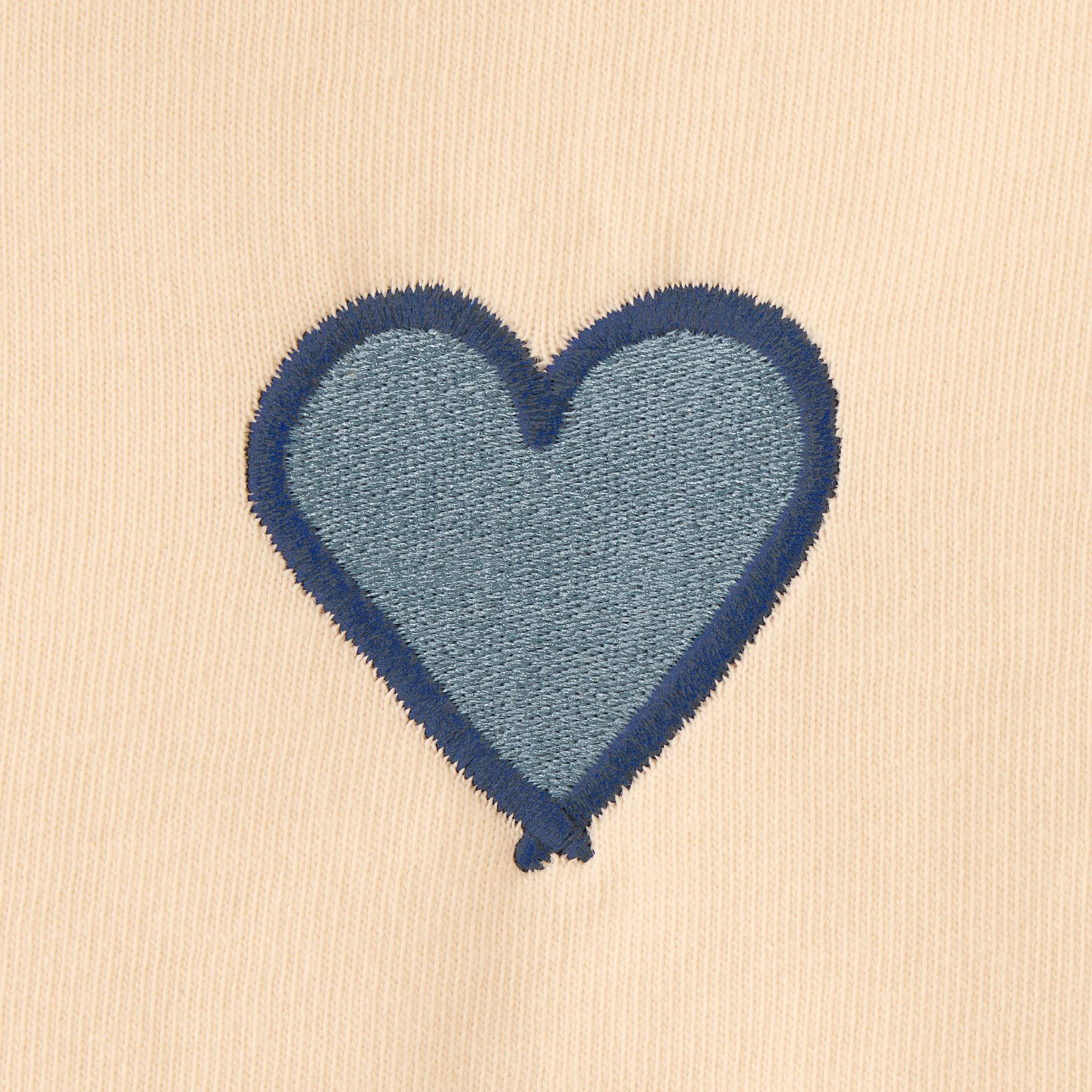 Women's Embroidered Heart Short Sleeve Crusher Vee Life is Good