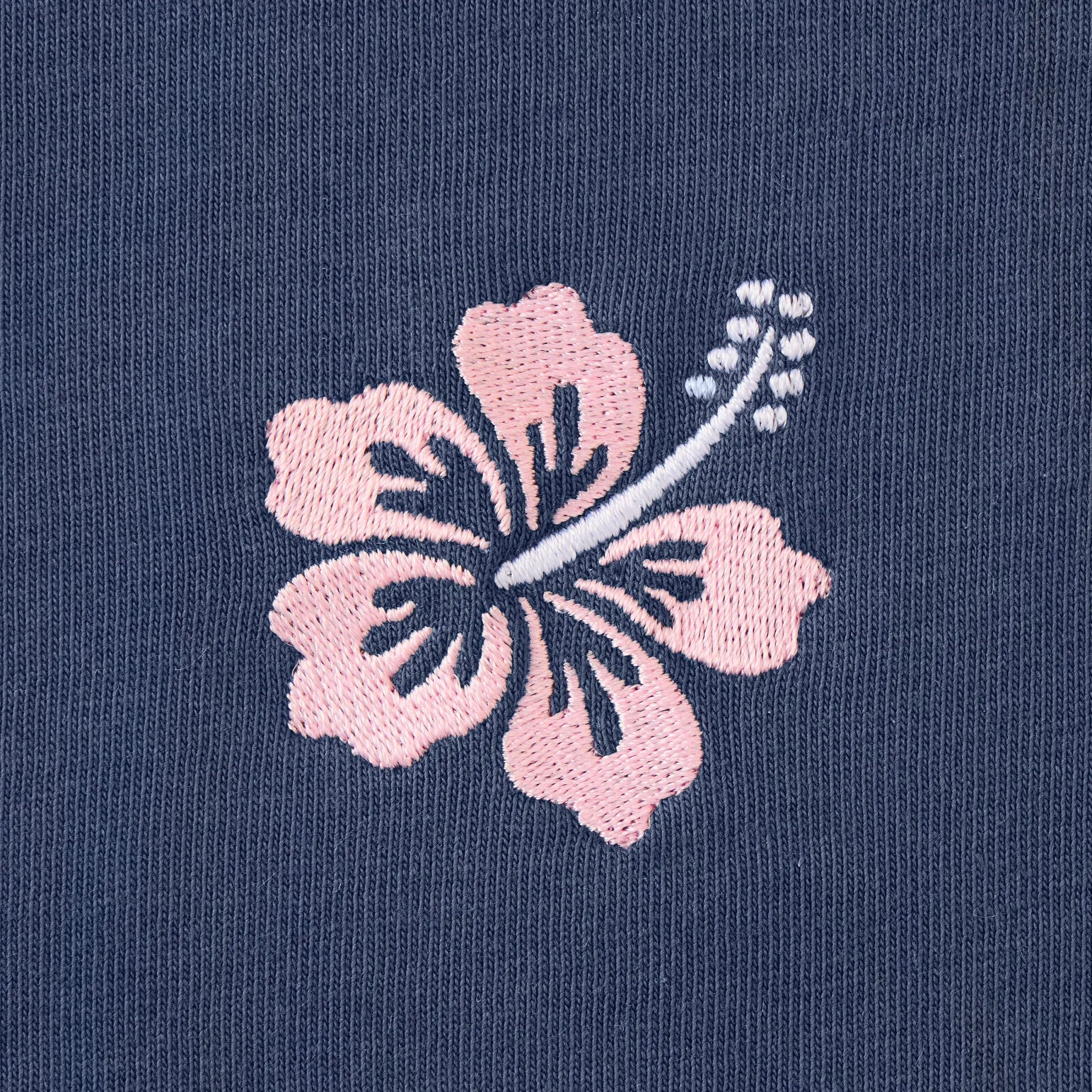 Women's Embroidered Hibiscus Short Sleeve Crusher Tee Life is Good