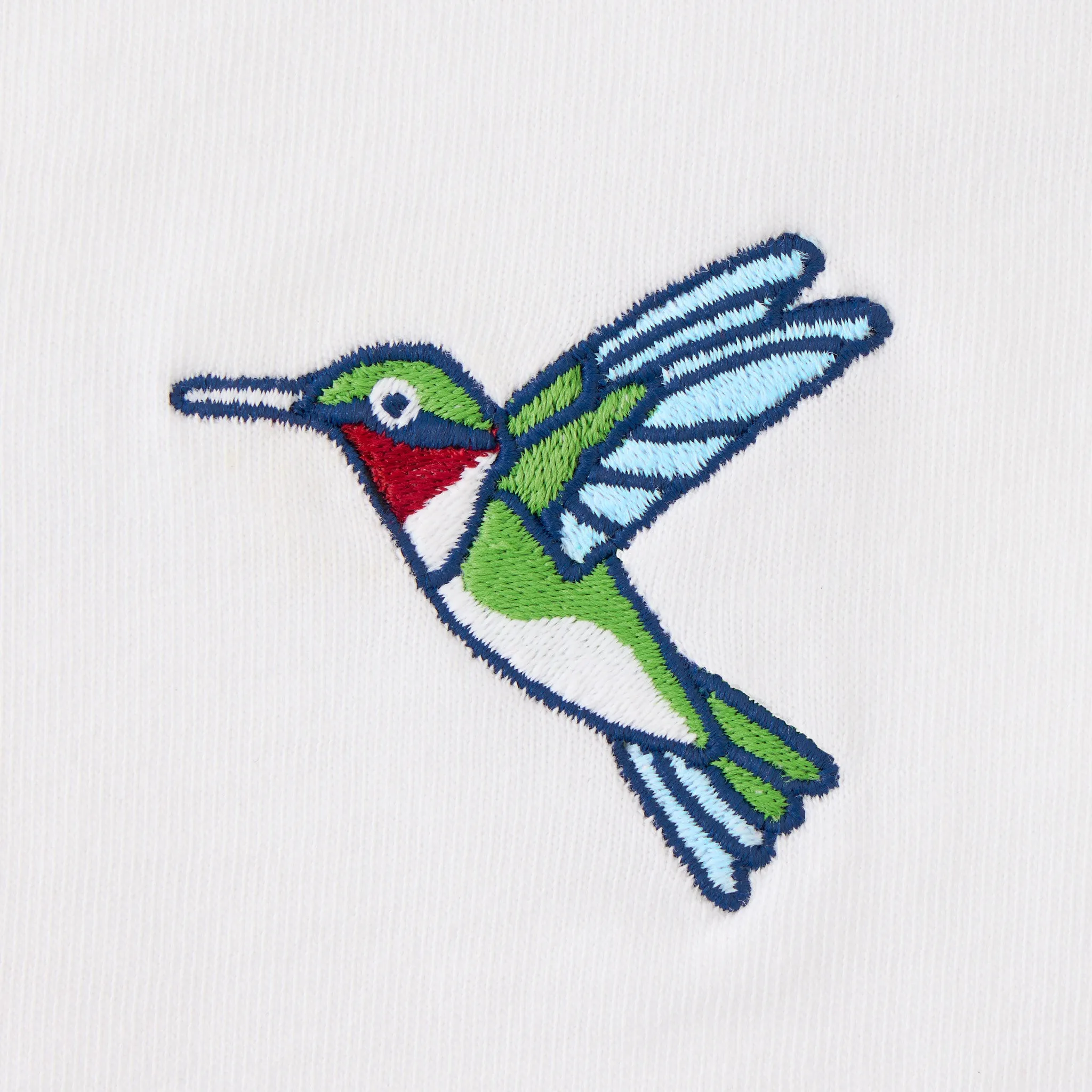 Women's Embroidered Hummingbird Short Sleeve Crusher Boxy Tee Life is Good
