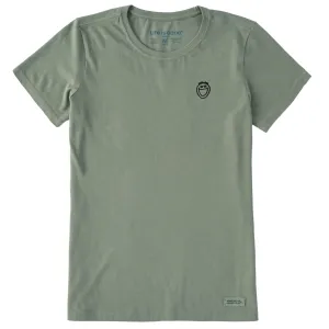 Women's Embroidered Jake Face Short Sleeve Crusher Tee Life is Good