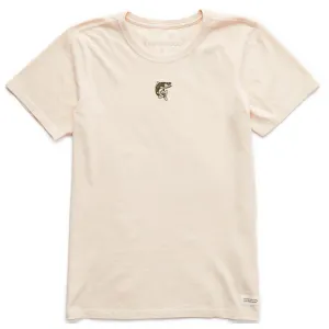 Women's Embroidered Jumping Fish Short Sleeve Crusher Tee Life is Good