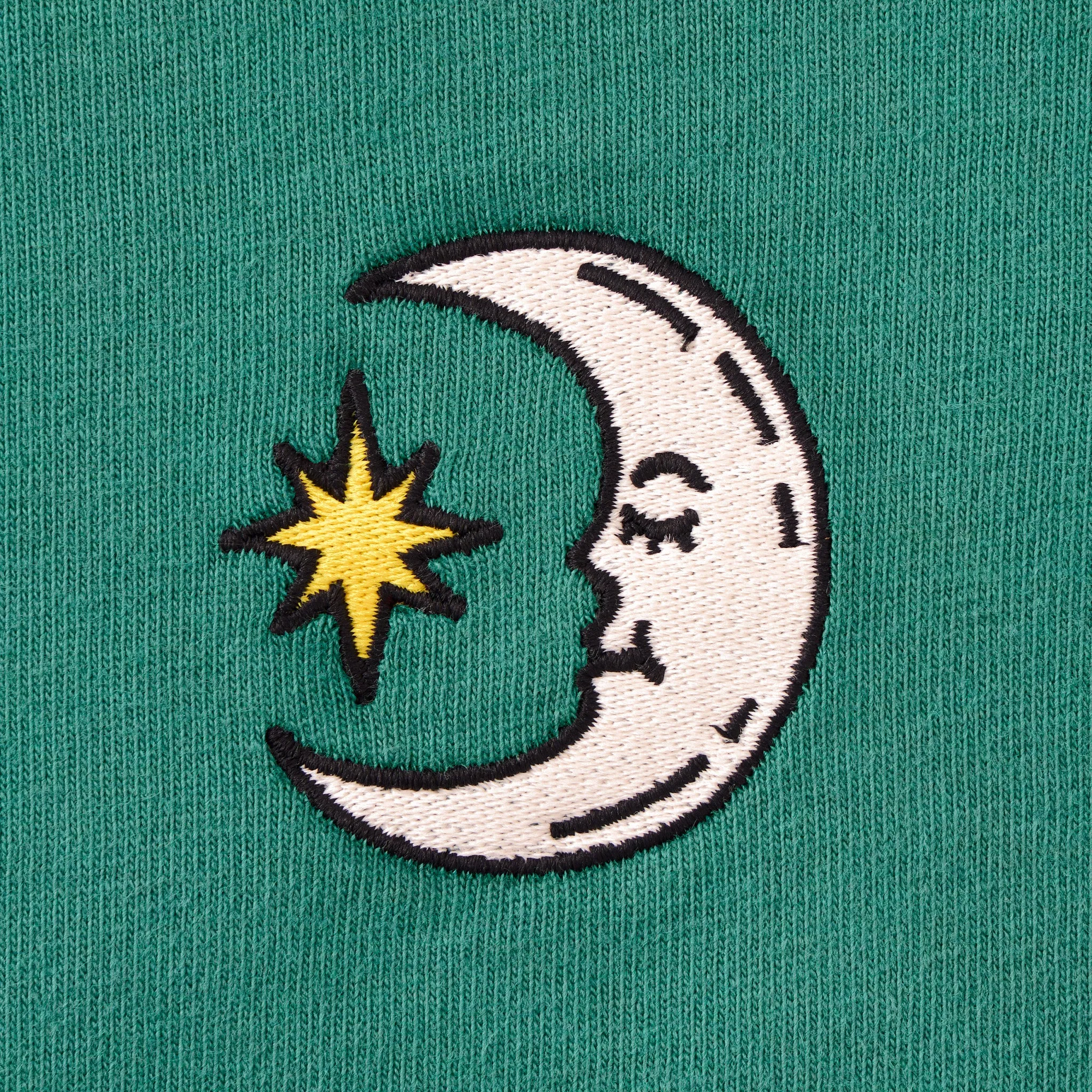 Women's Embroidered Moon and Star Short Sleeve Crusher Boxy Tee Life is Good