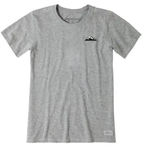Women's Embroidered Mountains Short Sleeve Crusher Tee Life is Good