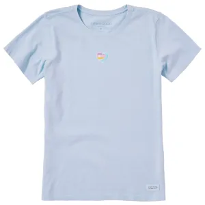 Women's Embroidered Ocean Heart Short Sleeve Crusher Tee Life is Good