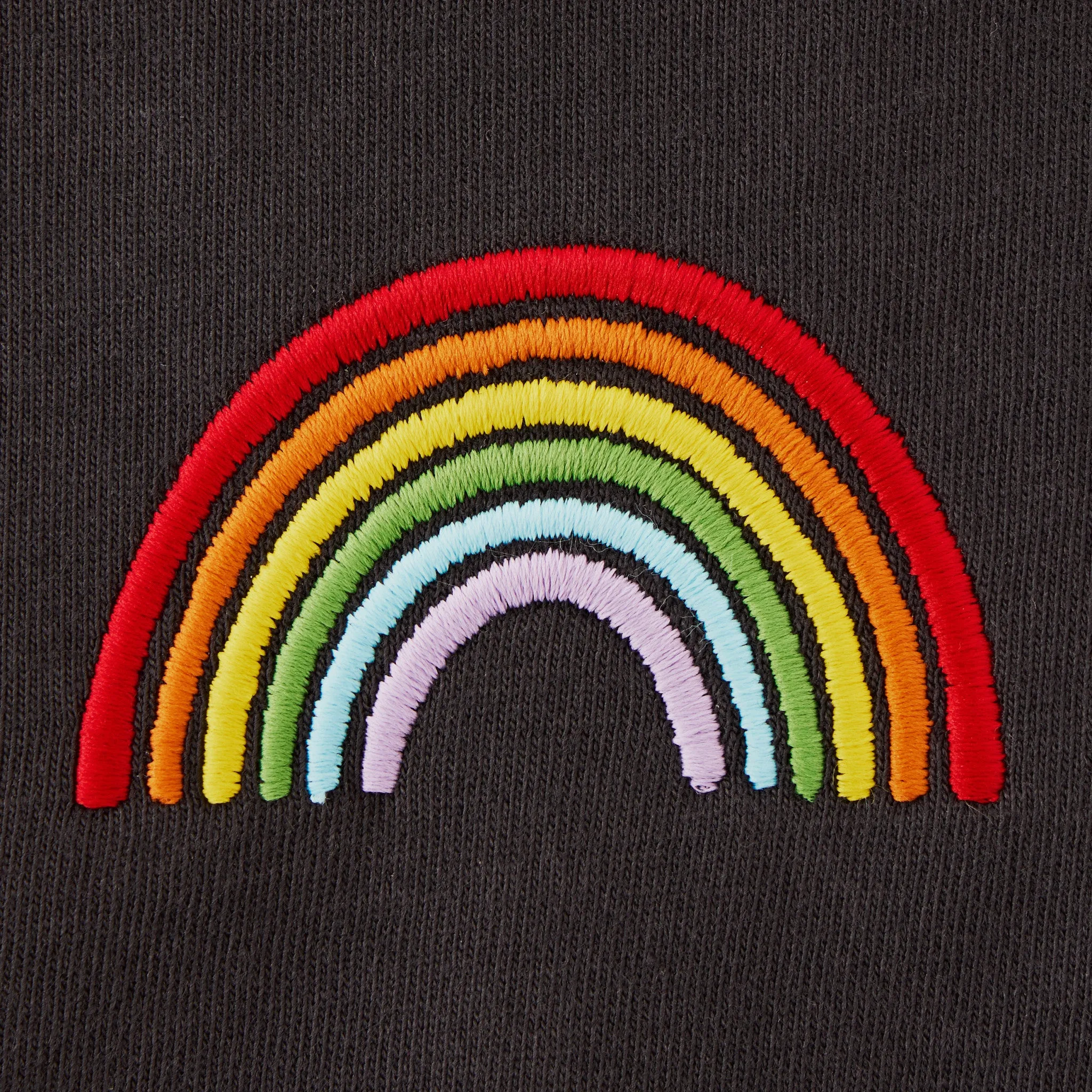 Women's Embroidered Rainbow Short Sleeve Crusher Vee Life is Good