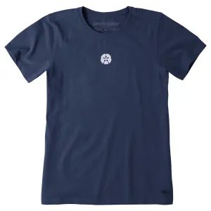 Women's Embroidered Sand Dollar Short Sleeve Crusher Tee Life is Good