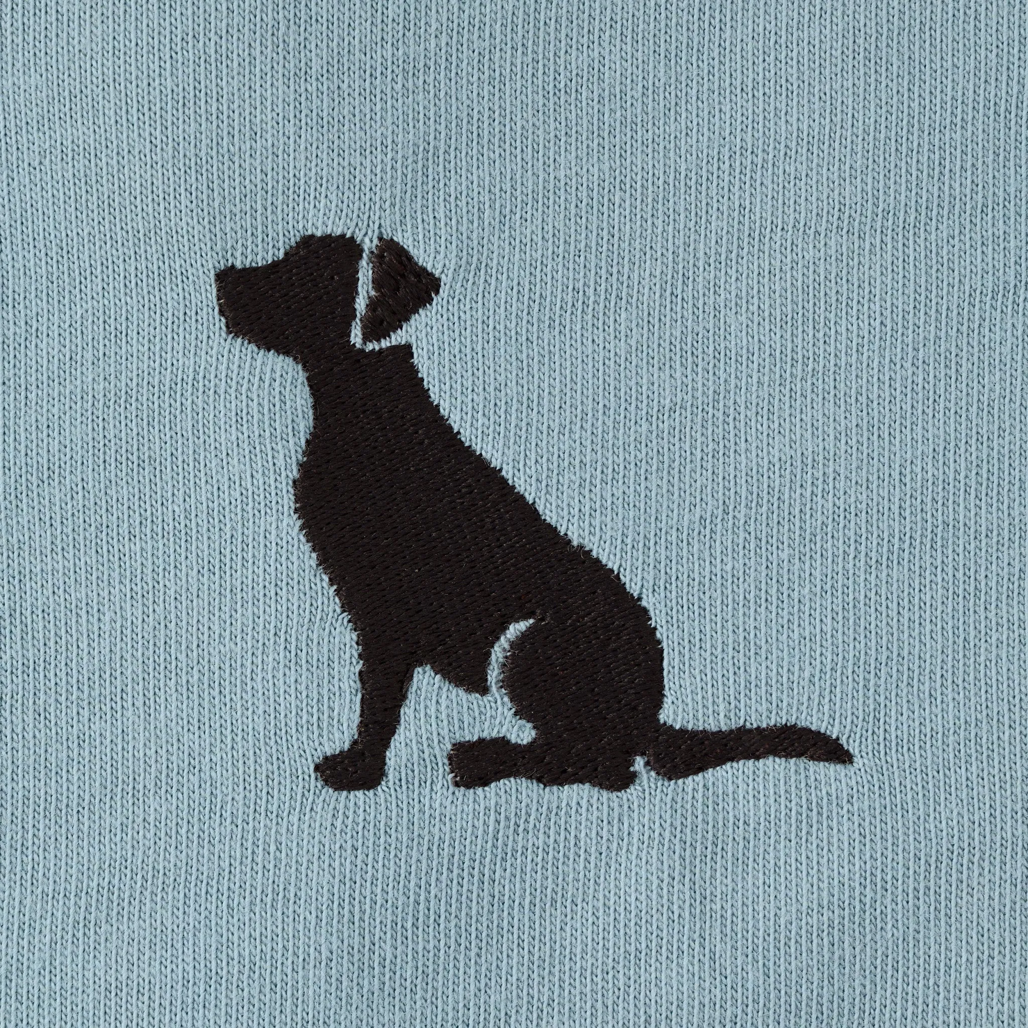 Women's Embroidered Sitting Dog Short Sleeve Crusher Tee Life is Good