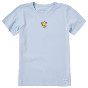 Women's Embroidered Smile Daisy Short Sleeve Crusher Tee Life is Good