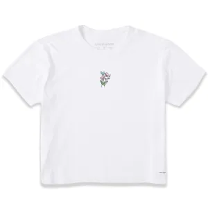 Women's Embroidered Wildflower Bouquet Short Sleeve Crusher Boxy Tee Life is Good