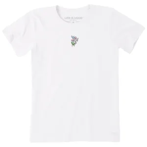 Women's Embroidered Wildflower Bouquet Short Sleeve Crusher Tee Life is Good