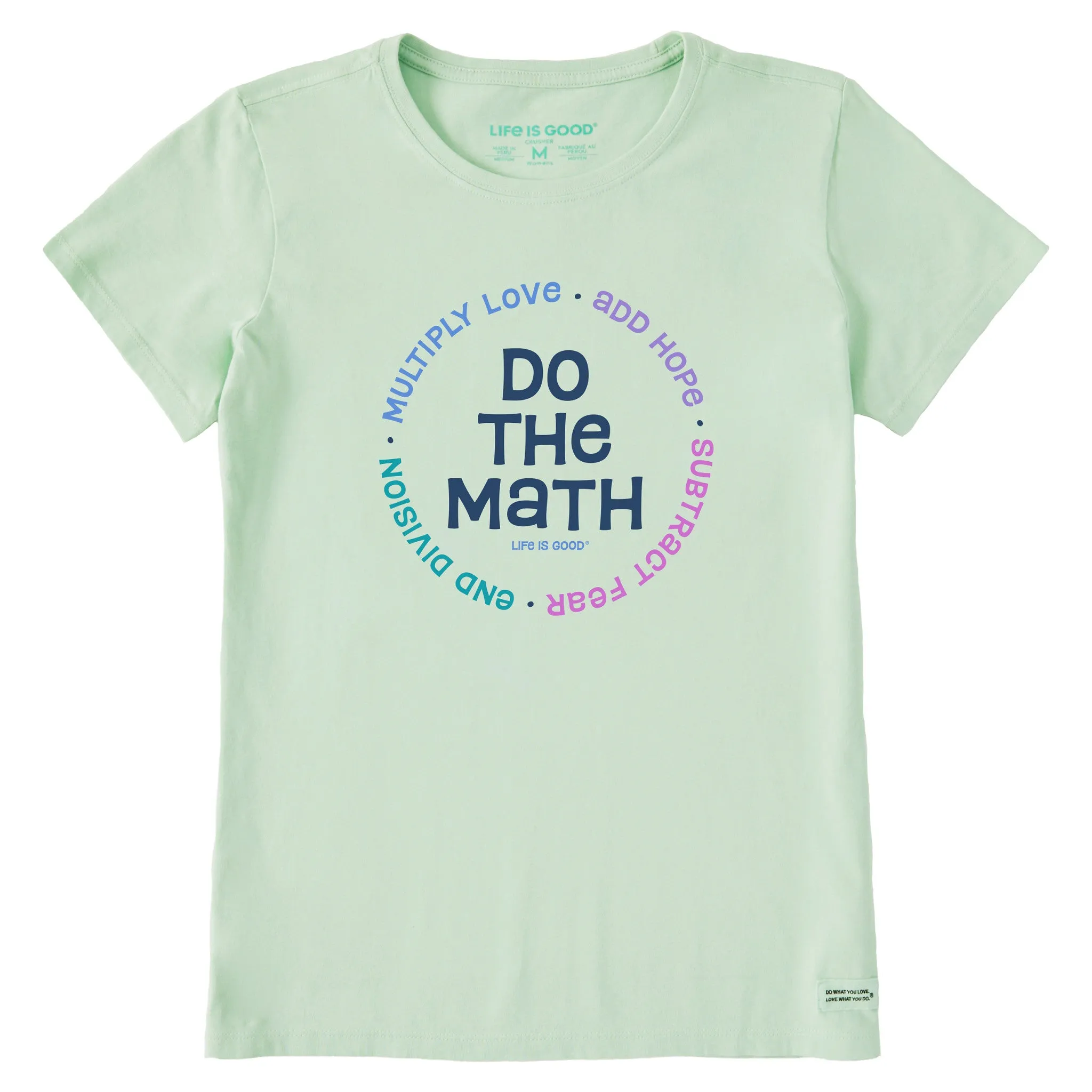 Women's End Division Do the Math Short Sleeve Tee Life is Good