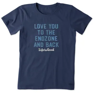 Women's Endzone and Back Short Sleeve Tee Life is Good