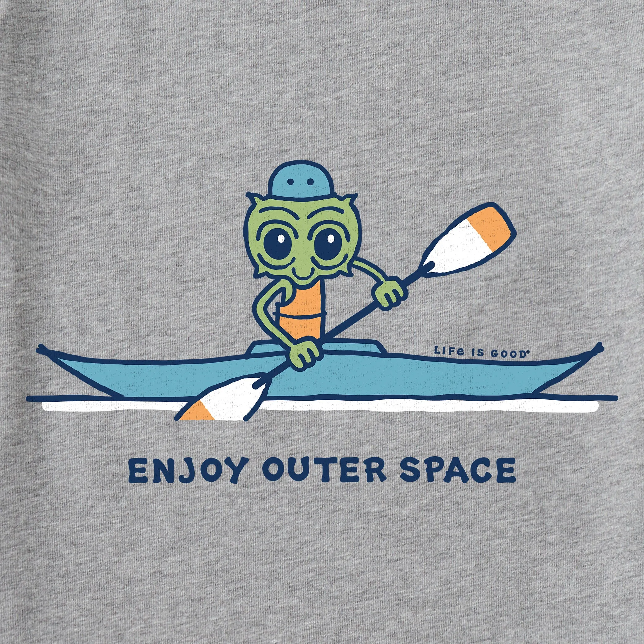 Women's Enjoy Outer Space Kayak Short Sleeve Crusher Tee Life is Good