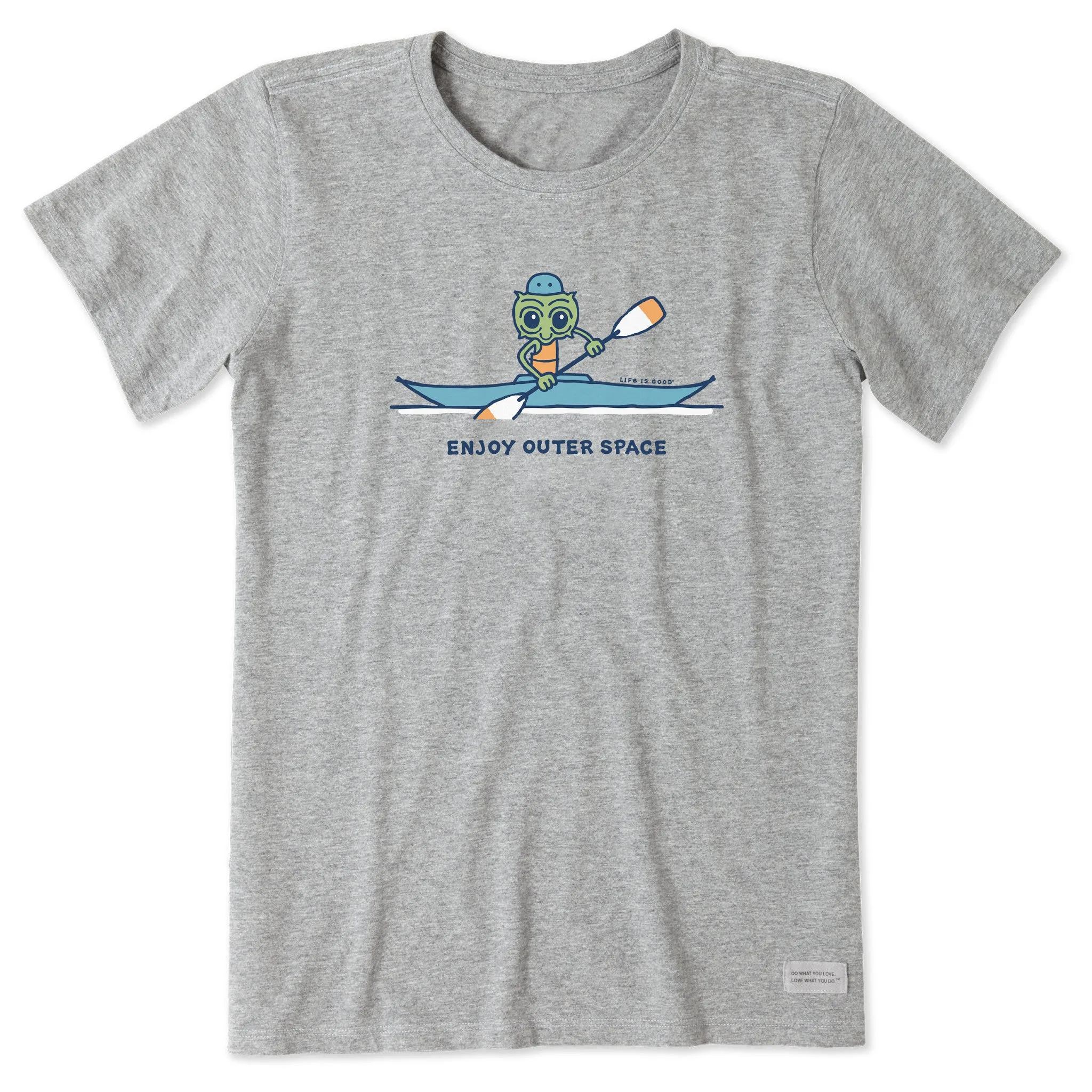 Women's Enjoy Outer Space Kayak Short Sleeve Crusher Tee Life is Good
