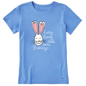 Women's Every Bunny needs Some Bunny Short Sleeve Tee Life is Good