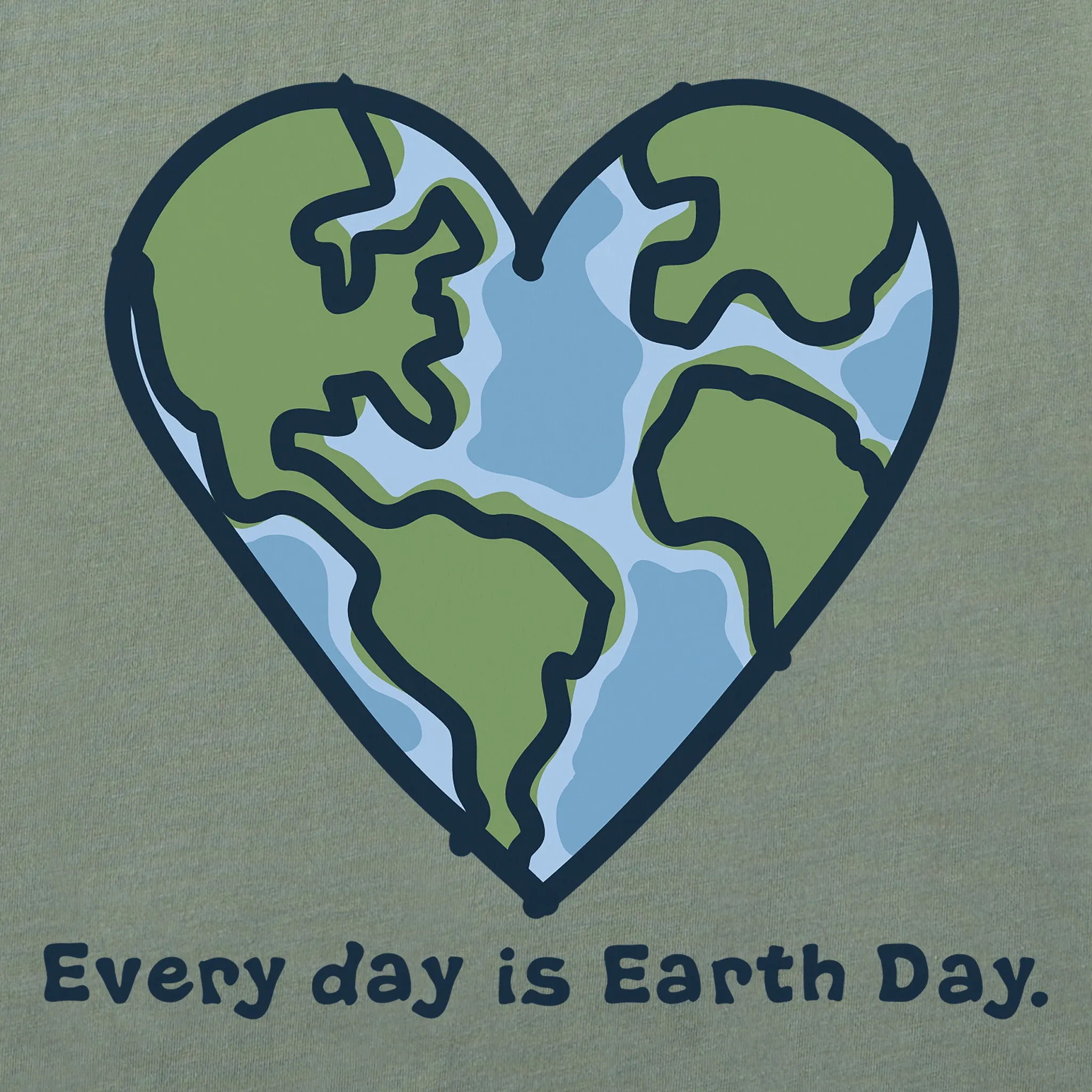 Women's Every day is Earth Day Short Sleeve Crusher Tee Life is Good