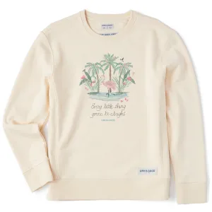 Women's Every Little Thing Flamingo Simply True Crew Life is Good