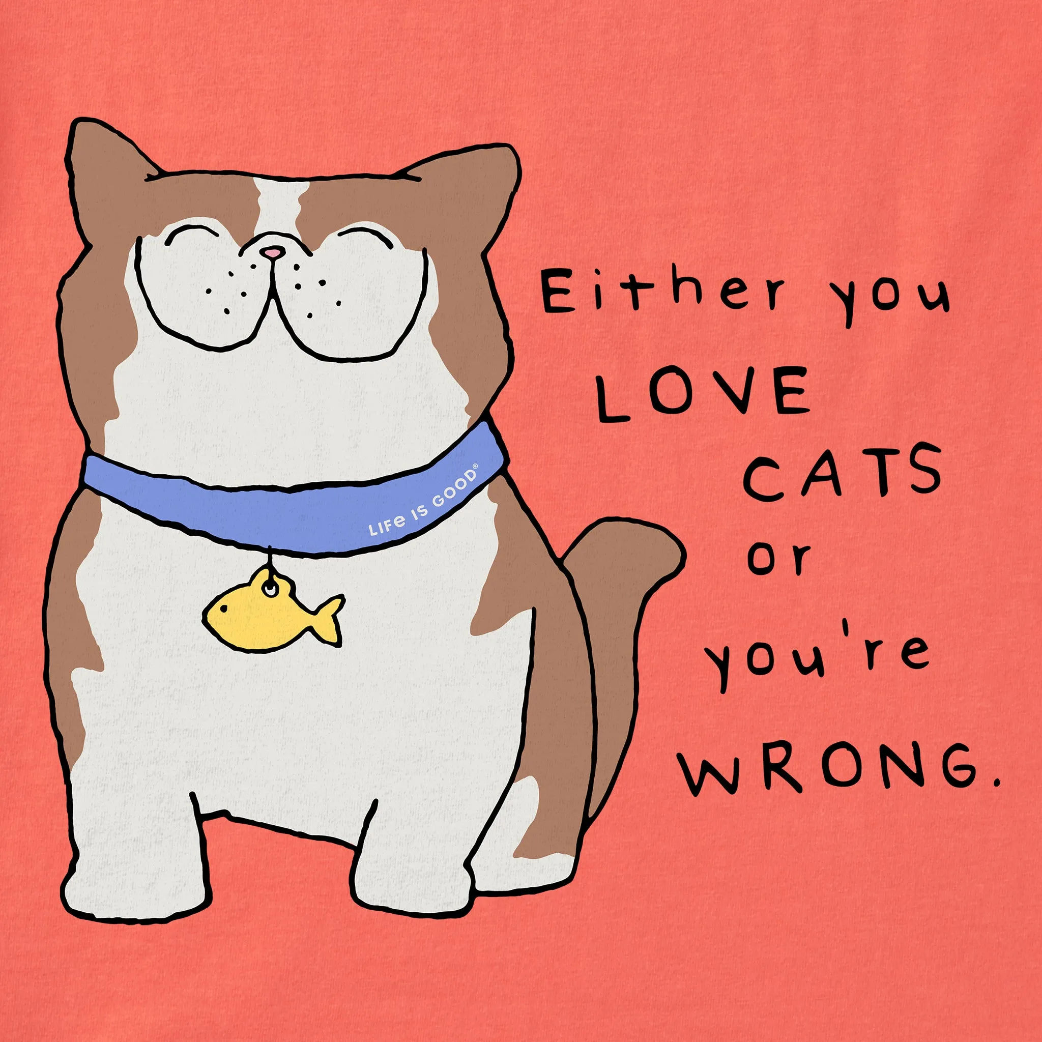 Women's Exotic Love Cats Short Sleeve Tee Life is Good