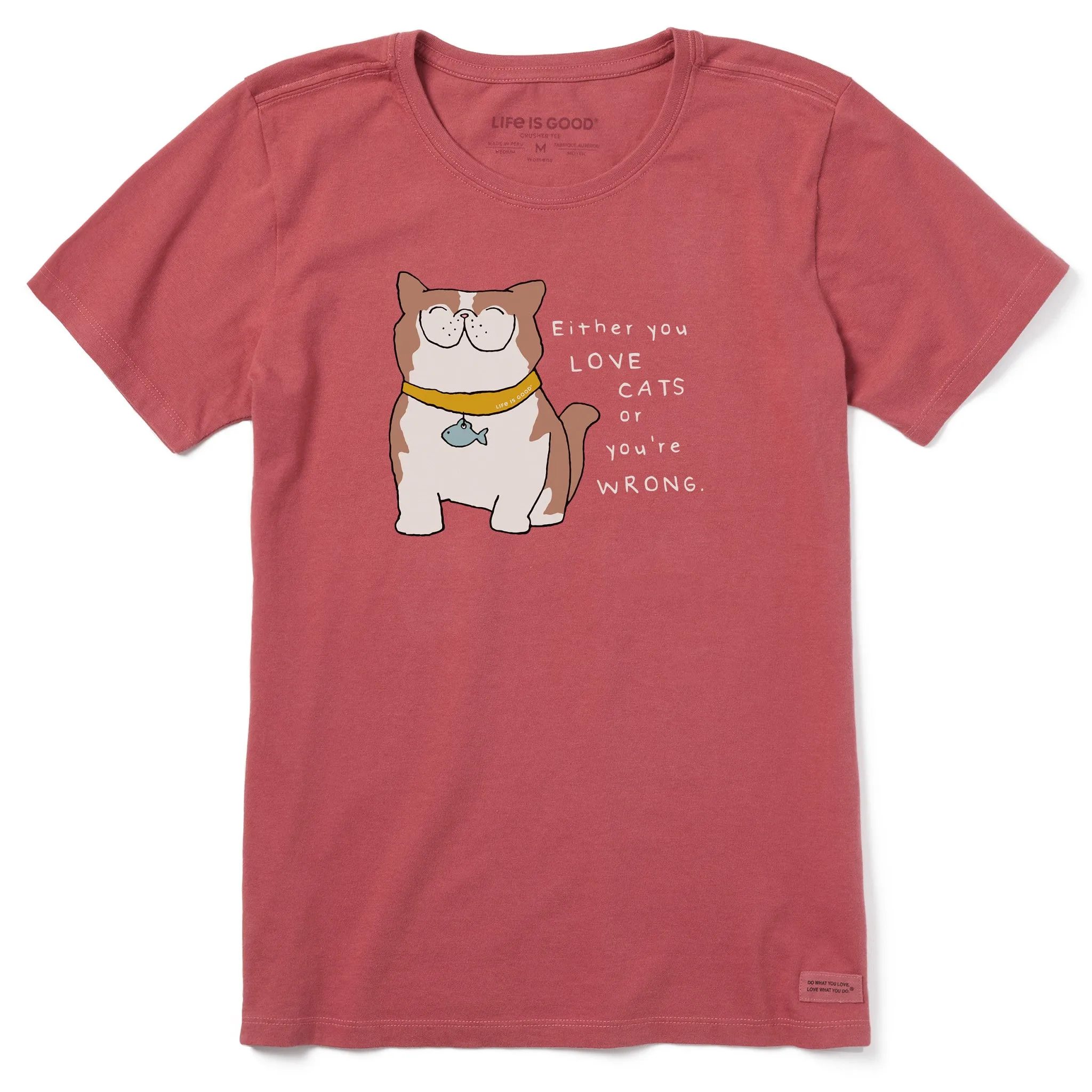 Women's Exotic Love Cats Short Sleeve Tee Life is Good