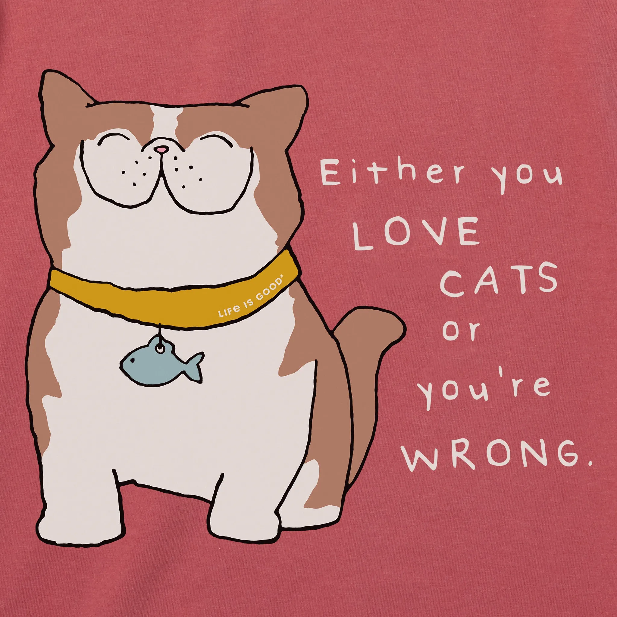 Women's Exotic Love Cats Short Sleeve Tee Life is Good